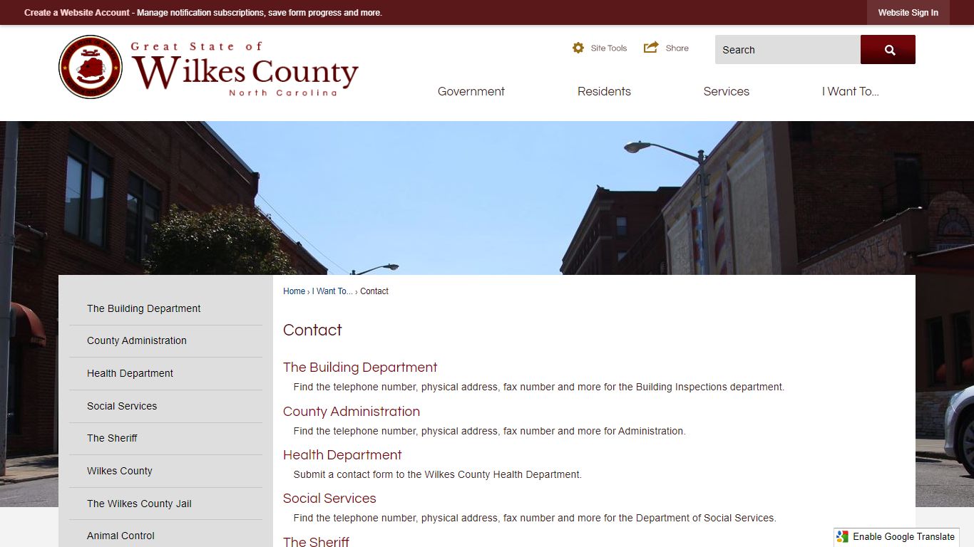 Contact | Wilkes County, NC
